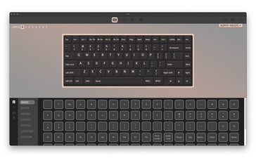 Pantalla de personalización de la VIA NuPhy Halo75 V2. (Fuente de la imagen: NuPhy)