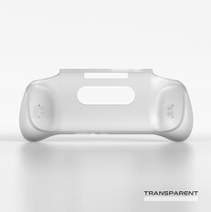 Funda de agarre oficial de Retroid Pocket 5 en blanco/transparente. (Fuente de la imagen: Retroid)
