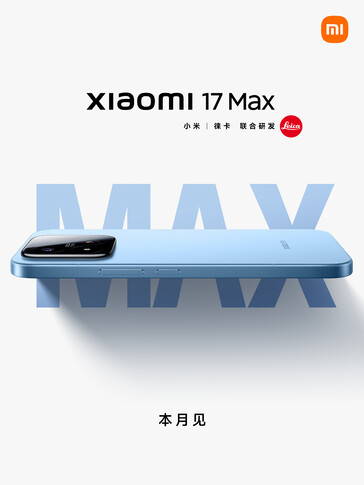 Imagen teaser oficial del Xiaomi 17 Max.