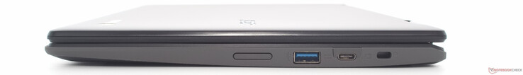 Control de volumen, USB 3.2 Tipo-A, USB 3.2 Tipo-C con PowerDelivery y Display Port, ranura de bloqueo Kensington