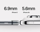 iPhone Air: Apple's thinest phone ever doesn't seem so thin compared to the iPhone 6, but it's likely much more robust. (Fuente de la imagen: Reddit)