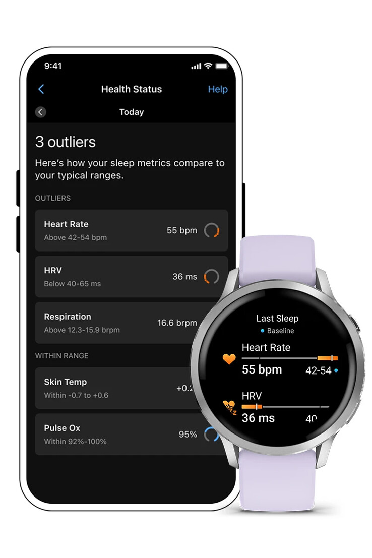 La nueva función Garmin Health Status estará disponible para algunos usuarios de smartwatch en la aplicación Garmin Connect o en el reloj. (Fuente de la imagen: Garmin)
