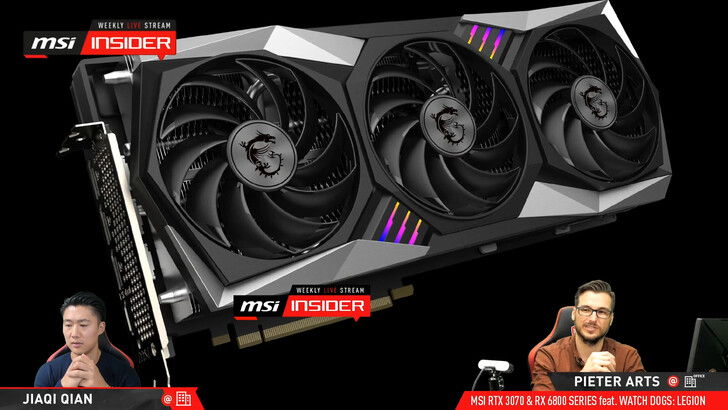 El MSI Radeon RX 6800 XT GAMING X TRIO - render. (Fuente de la imagen: MSI)