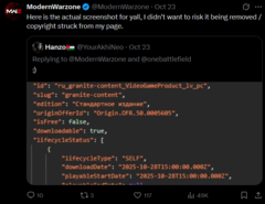 Un post en X confirmando el uso de nuevos activos para el Battle Royale de BF6 (fuente de la imagen: ModernWarzone X)