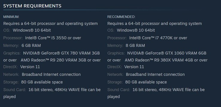 Requisitos del sistema de Nioh. (Fuente de la imagen: Steam)