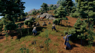 Una imagen que muestra una escena de caza en la dinastía Sengoku.