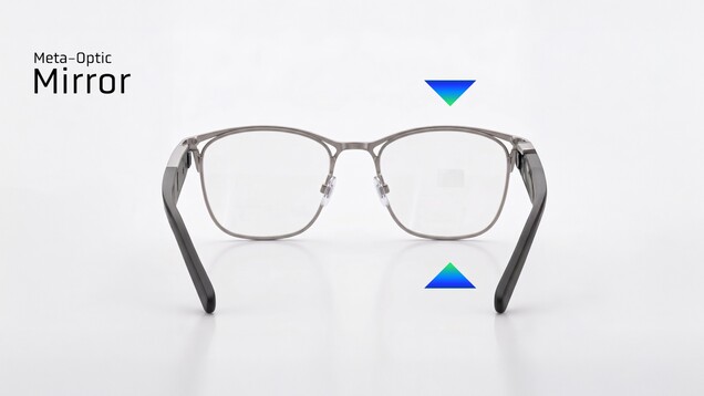 El espejo metaóptico transparente de TDK está diseñado para encajar dentro de una lente de gafas convencional.
