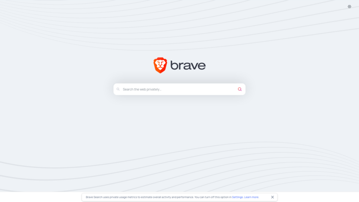 Brave Search - página de inicio a partir de febrero de 2023 (Fuente de la imagen: Propia)