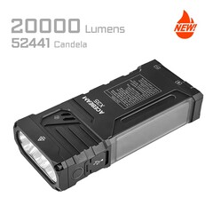 Acebeams X35 con luz lateral y tres potentes LED delanteros.