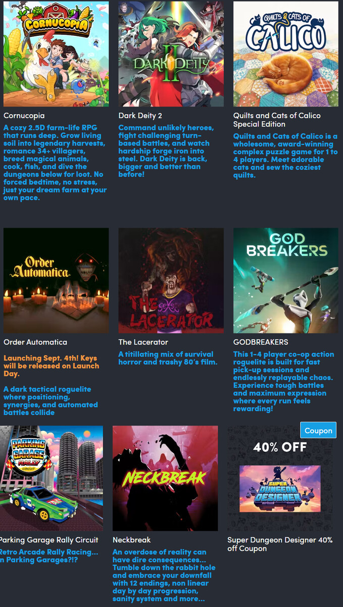 Todos los juegos incluidos en el paquete de Pax West 2026