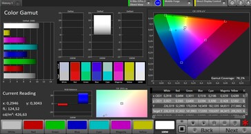 CalMAN Espacio de color AdobeRGB – Ajuste de intensidad