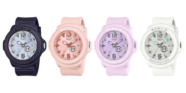 De izquierda a derecha: los relojes Casio BGA-15K-2A, BGA-15K-4A, BGA-15K-6A y BGA-15K-7A