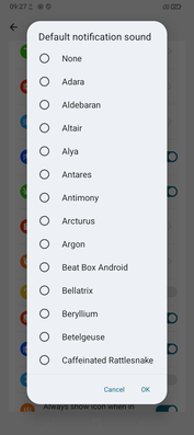 Sonidos de notificación (no es la lista completa). (Fuente de la imagen: Sergey Tarasov - Notebookcheck)