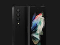 Se rumorea que el Galaxy Z Fold4 se lanzará en colores beige, negro y gris. (Fuente de la imagen: @OnLeaks y Smartprix)