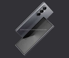 Se dice que el Samsung Galaxy Z Fold7 tiene un cuerpo mucho más delgado. (Fuente de la imagen: @OnLeaks / Android Headlines)