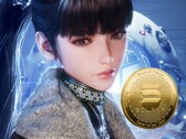 Eve, el personaje de Stellar Blade, junto a la criptomoneda (Fuente de la imagen: Shift Up, Amazon con modificaciones)