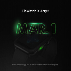 Mobvoi ha insinuado un nuevo smartwatch con tecnología para medir la salud del corazón. (Fuente de la imagen: Mobvoi)