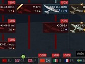 Descuentos en el árbol tecnológico chino del 9º aniversario de War Thunder (Fuente: propia)