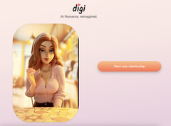 Los artistas de Pixar ayudaron a diseñar el avatar de la aplicación AI Girlfriend (Imagen: Digi)