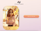 Los artistas de Pixar ayudaron a diseñar el avatar de la aplicación AI Girlfriend (Imagen: Digi)