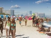 El tráiler n.º 1 de GTA 6 muestra un gran número de personajes no jugables en la playa.
