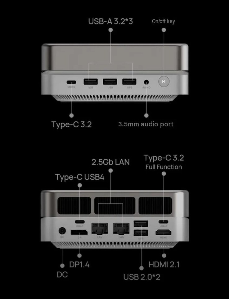 El mini PC Mechrevo iMini P700 cuenta con una amplia variedad de puertos.