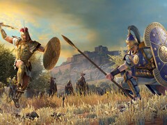 Una imagen en la que se muestra un duelo entre dos héroes en «A Total War Saga: Troy».