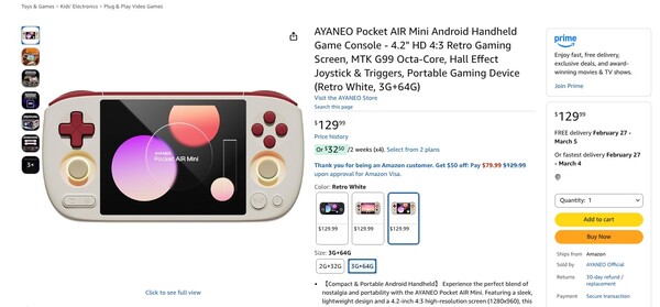 La versión de 3 GB de RAM está disponible en tres colores, pero tarda unas semanas en entregarse.