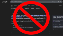 Los resultados de Géminis aparecen con cada clic del botón de búsqueda y desactivarlo es diferente en cada dispositivo, suponiendo que sea posible (Fuente de la imagen: Notebookcheck / Google)