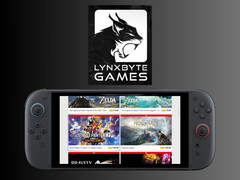 Logotipo de LynxByte Games sobre la consola Switch 2 (Fuente de la imagen: LynxByte Games LinkedIn, Nintendo of America con ediciones)