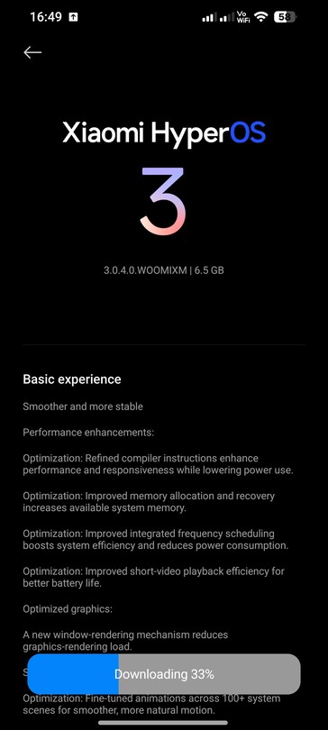 HyperOS 3 OTA en Redmi Note 14 Pro 5G. (Fuente de la imagen: r/HyperOS vía Reddit)