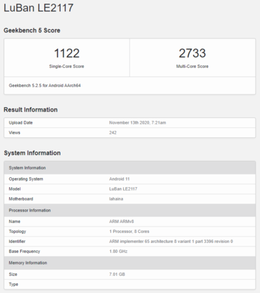 (Fuente de la imagen: Geekbench)