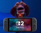 Un agraviado Donkey Kong detrás de la consola Switch 2 (Fuente de la imagen: Nintendo of America con ediciones)