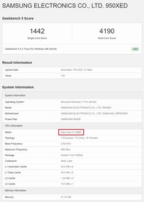 Geekbench 5. (Fuente de la imagen: Geekbench)