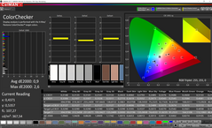 CalMAN ColorChecker calibrado (espacio de color de destino P3)