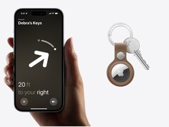 El nuevo chip UWB de la Apple AirTag 2 mejorará el alcance cuando se utilice la localización de precisión. (Fuente de la imagen: Apple - editado)
