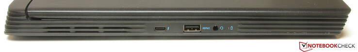 Lado izquierdo: Thunderbolt 3, USB 3.2 Gen 1 (Tipo A), audio combinado