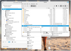 El nuevo organizador de acciones Nemo en el escritorio Cinnamon de Linux Mint 22 (Imagen: Linux Mint).