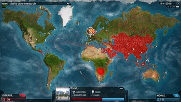 En la imagen: una captura de pantalla del juego «Plague Inc: Evolved».