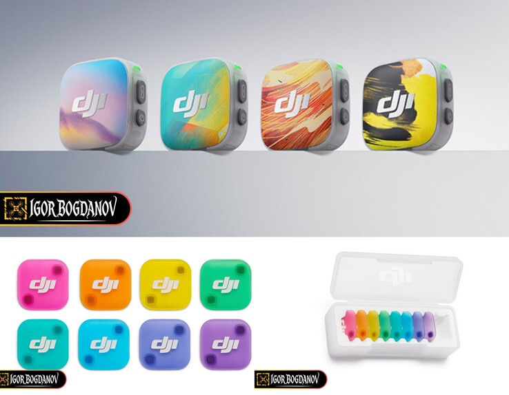 El DJI Mic Mini 2 ofrece cubiertas magnéticas de colores.