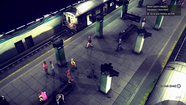 Los jugadores patrullan una bulliciosa estación de metro renderizada en una detallada perspectiva descendente (Fuente de la imagen: Fallen Tree Games)