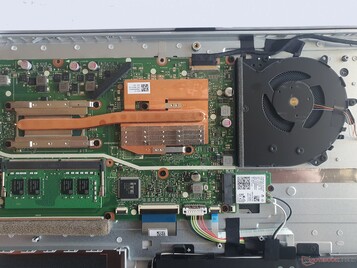 Asus VivoBook 17: El ventilador de la carcasa no forma una unidad con el sistema de refrigeración