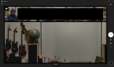 Aplicación de cámara de Windows: la imagen oscura se vuelve rápidamente ruidosa
