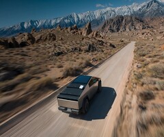Un SpaceX Starlink Mini en un Tesla Cybertruck