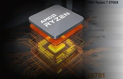 El Ryzen 7 5700X es uno de los nuevos procesadores de escritorio de nivel entusiasta de AMD. (Fuente de la imagen: AMD/PassMark - editado)
