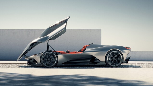 El Corvette CX incorpora la capota que se abre hacia delante al estilo de los aviones de combate (Fuente de la imagen: GM)