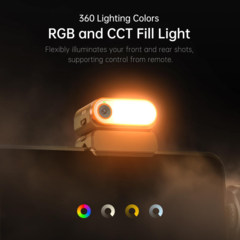 El cardán Hohem iSteady M7 AI para smartphone tiene una luz de relleno CCT/RGB desmontable (Fuente de la imagen: Hohem)