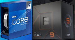 El Intel Core i9-13900K y el AMD Ryzen 9 7950X son la flor y nata de los procesadores actuales. (Fuente de la imagen: Intel (VideoCardz)/AMD - editado)