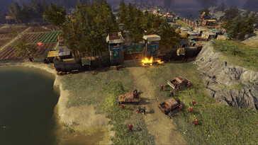 Una imagen que muestra una batalla en «Surviving the Aftermath».