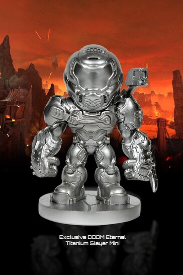 Estatua de Doom Eternal (imagen vía Bethesda)